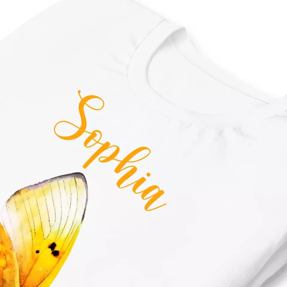 Custom Beautiful Watercolor Butterflies T-Shirt – ART-TSH030 - ARTFULANE