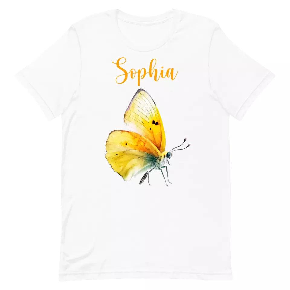 Custom Beautiful Watercolor Butterflies T-Shirt – ART-TSH030 - ARTFULANE