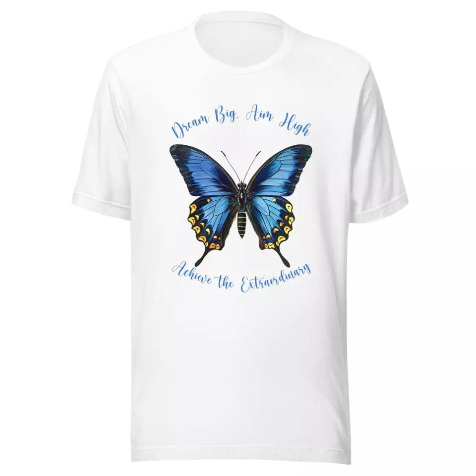 Custom Vintage Blue Butterflies T-Shirt - ART-TSH033 - ARTFULANE