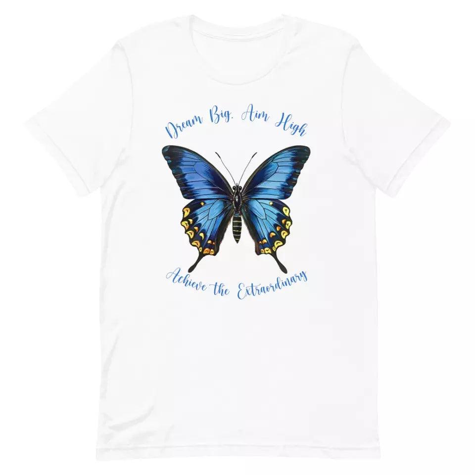 Custom Vintage Blue Butterflies T-Shirt - ART-TSH033 - ARTFULANE