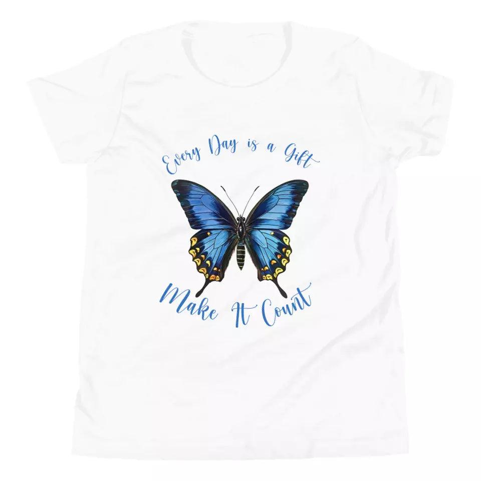 Custom Vintage Blue Butterflies T-Shirt - ART-TSH033 - ARTFULANE