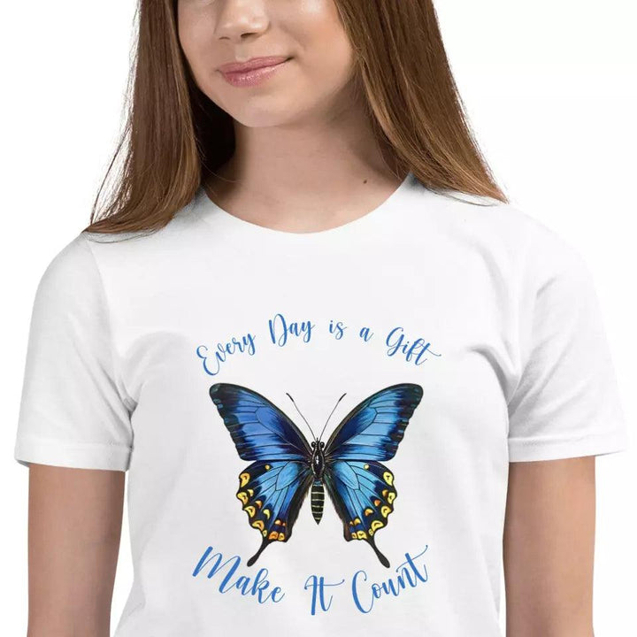 Custom Vintage Blue Butterflies T-Shirt - ART-TSH033 - ARTFULANE