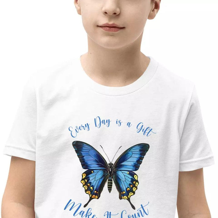 Custom Vintage Blue Butterflies T-Shirt - ART-TSH033 - ARTFULANE