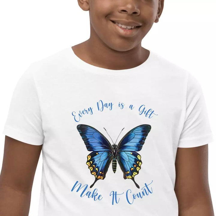 Custom Vintage Blue Butterflies T-Shirt - ART-TSH033 - ARTFULANE