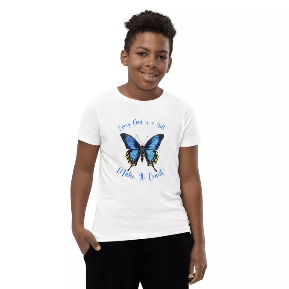 Custom Vintage Blue Butterflies T-Shirt - ART-TSH033 - ARTFULANE