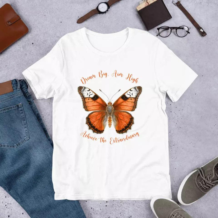 Custom Vintage Orange Butterflies T-Shirt - ART-TSH034 - ARTFULANE