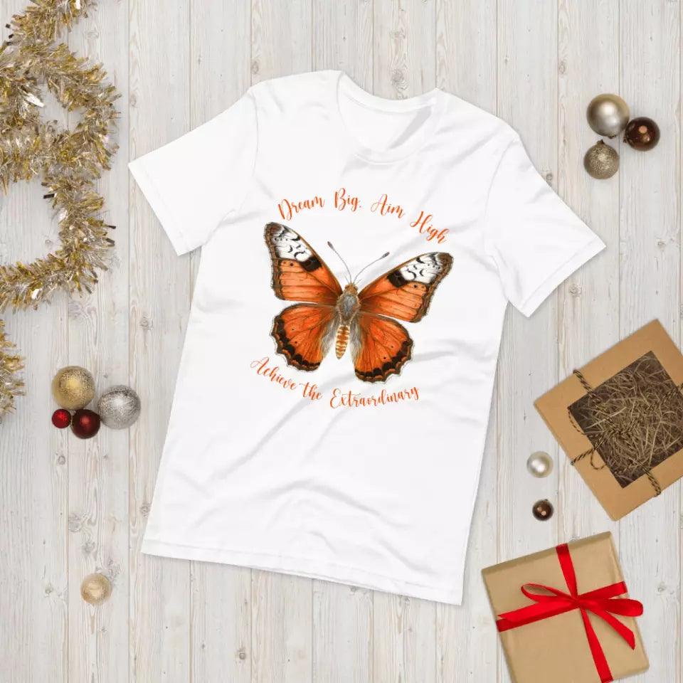 Custom Vintage Orange Butterflies T-Shirt - ART-TSH034 - ARTFULANE