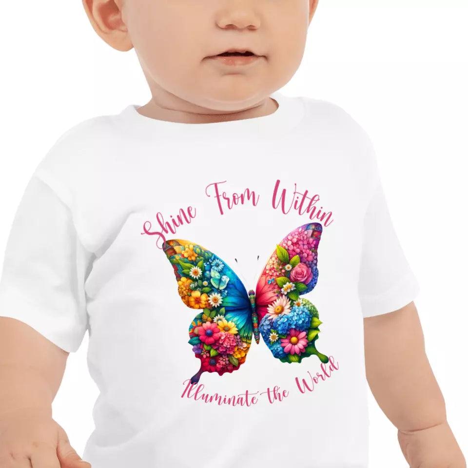 Custom Beautiful Floral Butterflies T-Shirt - ART-TSH036 - ARTFULANE