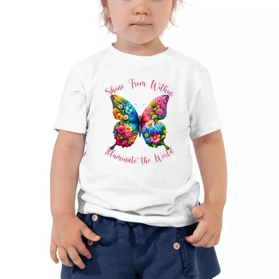 Custom Beautiful Floral Butterflies T-Shirt - ART-TSH036 - ARTFULANE