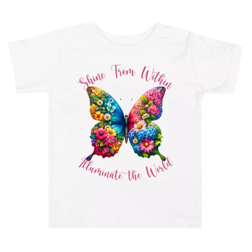 Custom Beautiful Floral Butterflies T-Shirt - ART-TSH036 - ARTFULANE