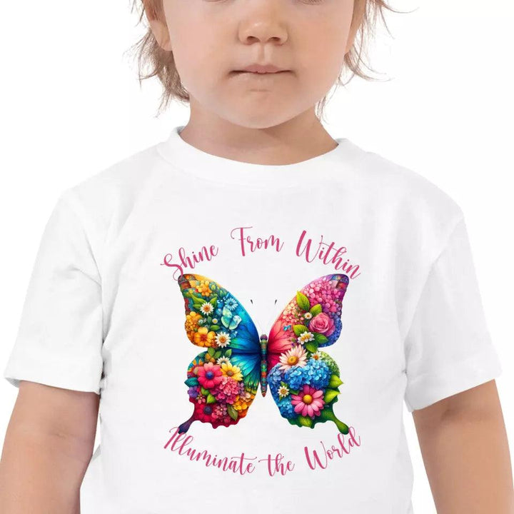 Custom Beautiful Floral Butterflies T-Shirt - ART-TSH036 - ARTFULANE