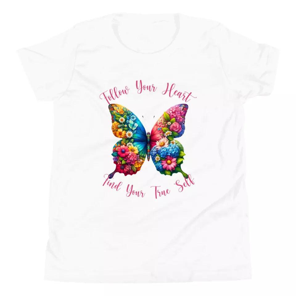 Custom Beautiful Floral Butterflies T-Shirt - ART-TSH036 - ARTFULANE