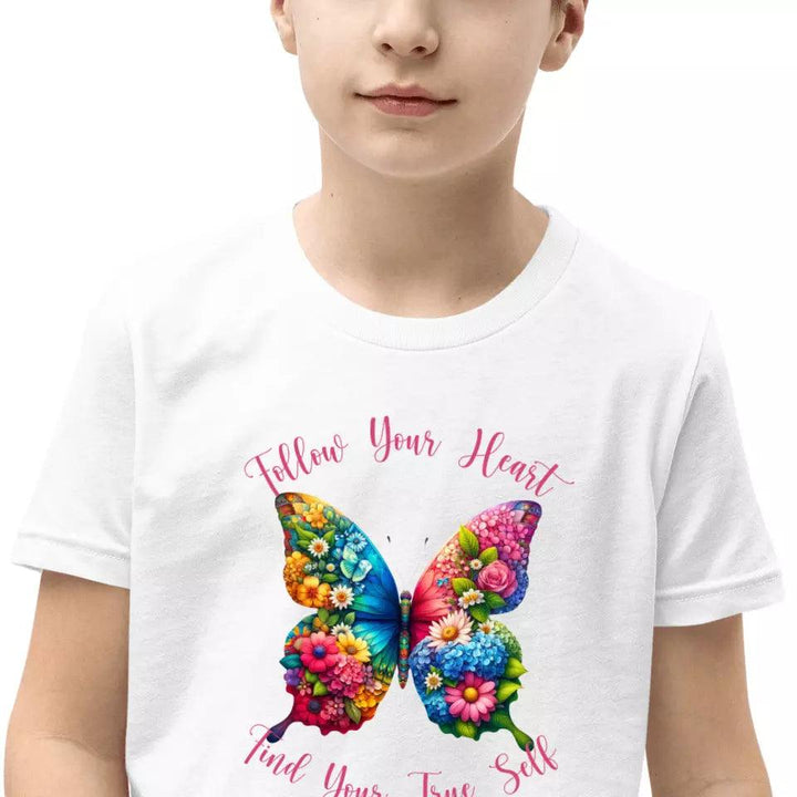 Custom Beautiful Floral Butterflies T-Shirt - ART-TSH036 - ARTFULANE