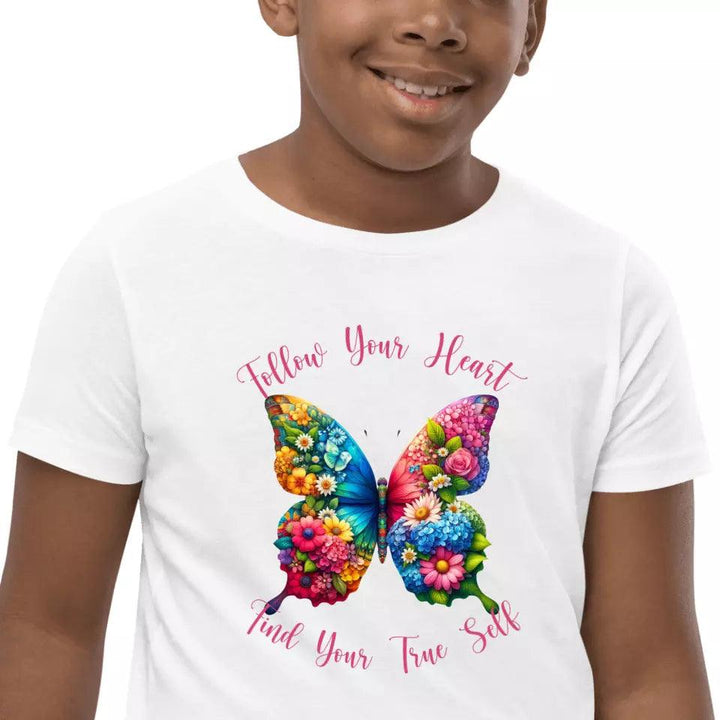 Custom Beautiful Floral Butterflies T-Shirt - ART-TSH036 - ARTFULANE