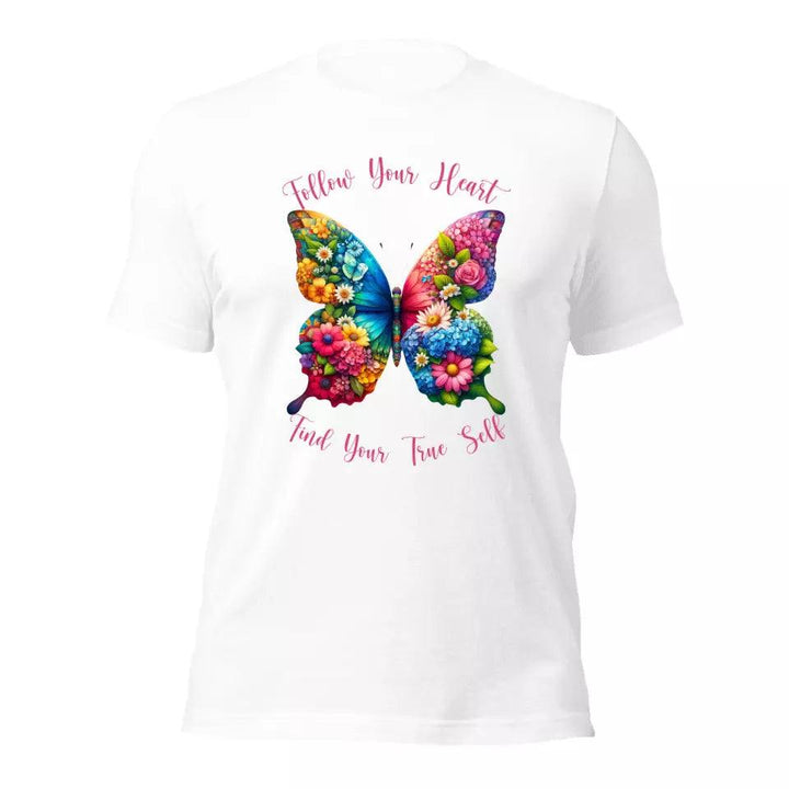 Custom Beautiful Floral Butterflies T-Shirt - ART-TSH036 - ARTFULANE