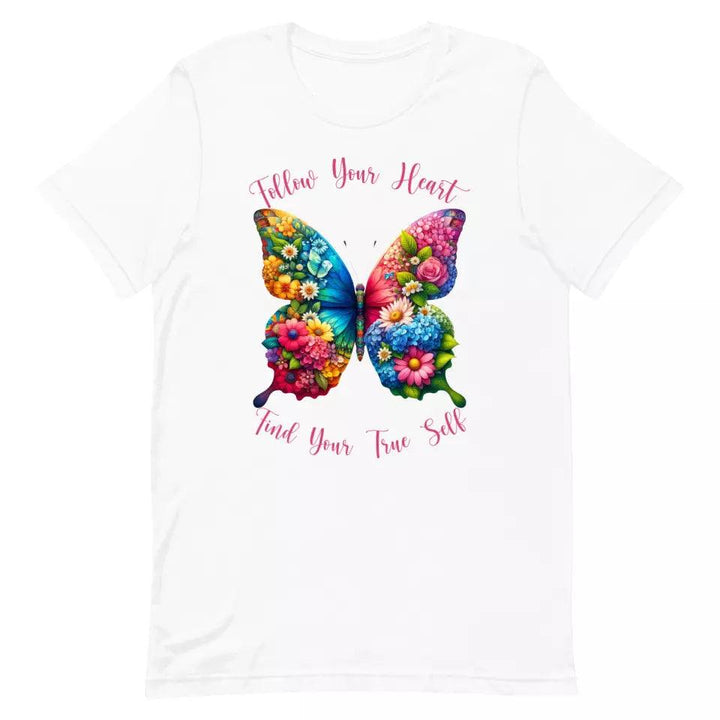 Custom Beautiful Floral Butterflies T-Shirt - ART-TSH036 - ARTFULANE