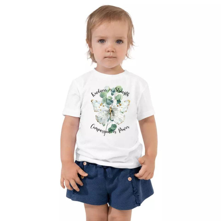 Custom Watercolor Butterflies on Botanicals T-Shirt - ART-TSH037 - ARTFULANE