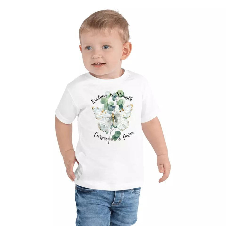 Custom Watercolor Butterflies on Botanicals T-Shirt - ART-TSH037 - ARTFULANE