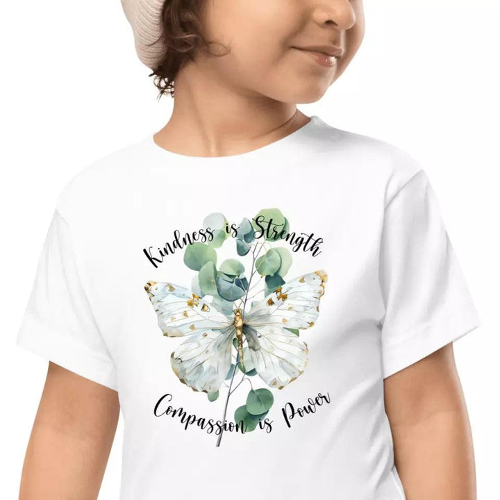 Custom Watercolor Butterflies on Botanicals T-Shirt - ART-TSH037 - ARTFULANE