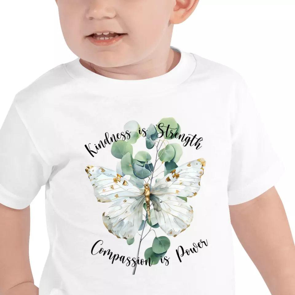 Custom Watercolor Butterflies on Botanicals T-Shirt - ART-TSH037 - ARTFULANE