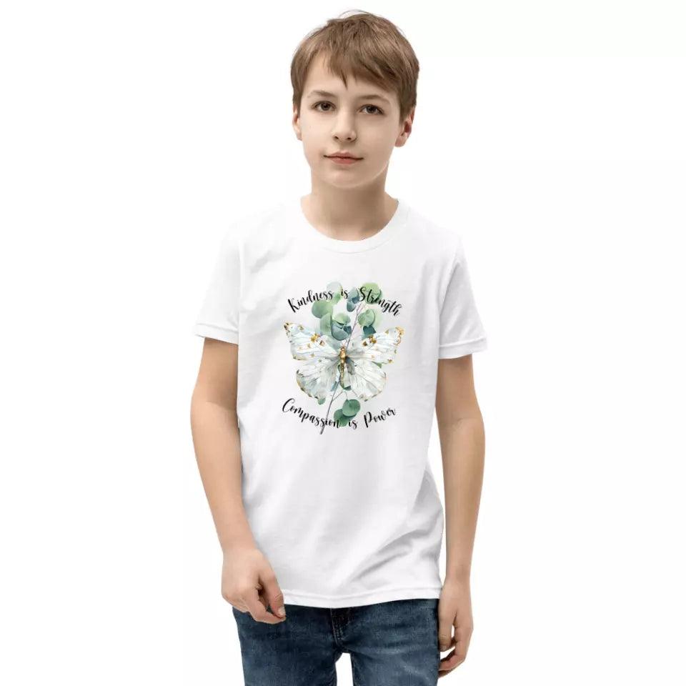 Custom Watercolor Butterflies on Botanicals T-Shirt - ART-TSH037 - ARTFULANE