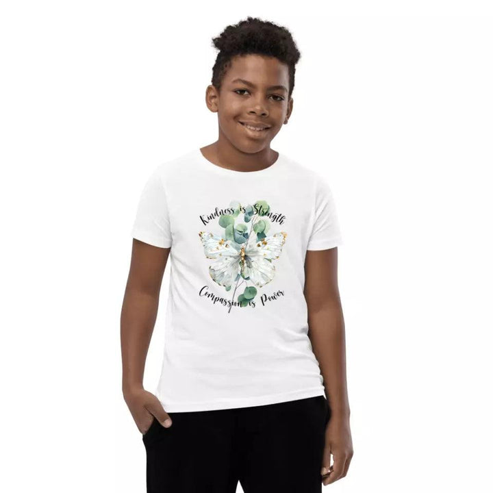 Custom Watercolor Butterflies on Botanicals T-Shirt - ART-TSH037 - ARTFULANE