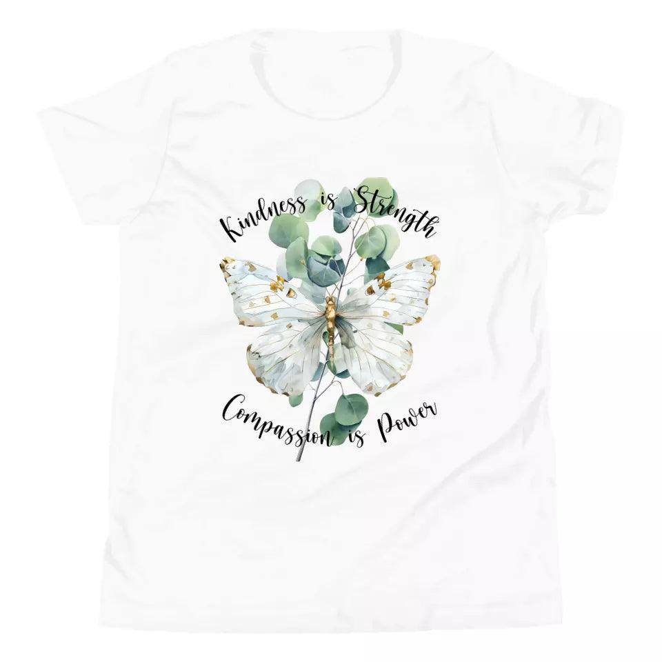 Custom Watercolor Butterflies on Botanicals T-Shirt - ART-TSH037 - ARTFULANE