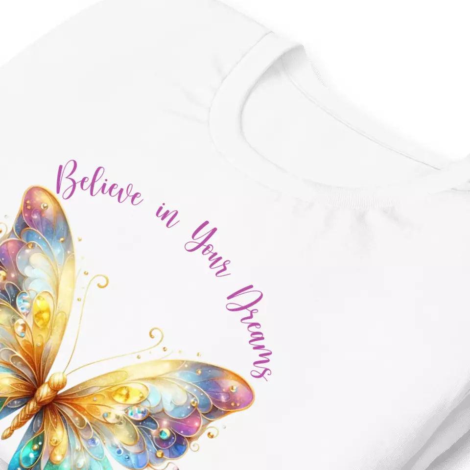 Custom Magic Butterflies T-Shirt - ART-TSH038 - ARTFULANE