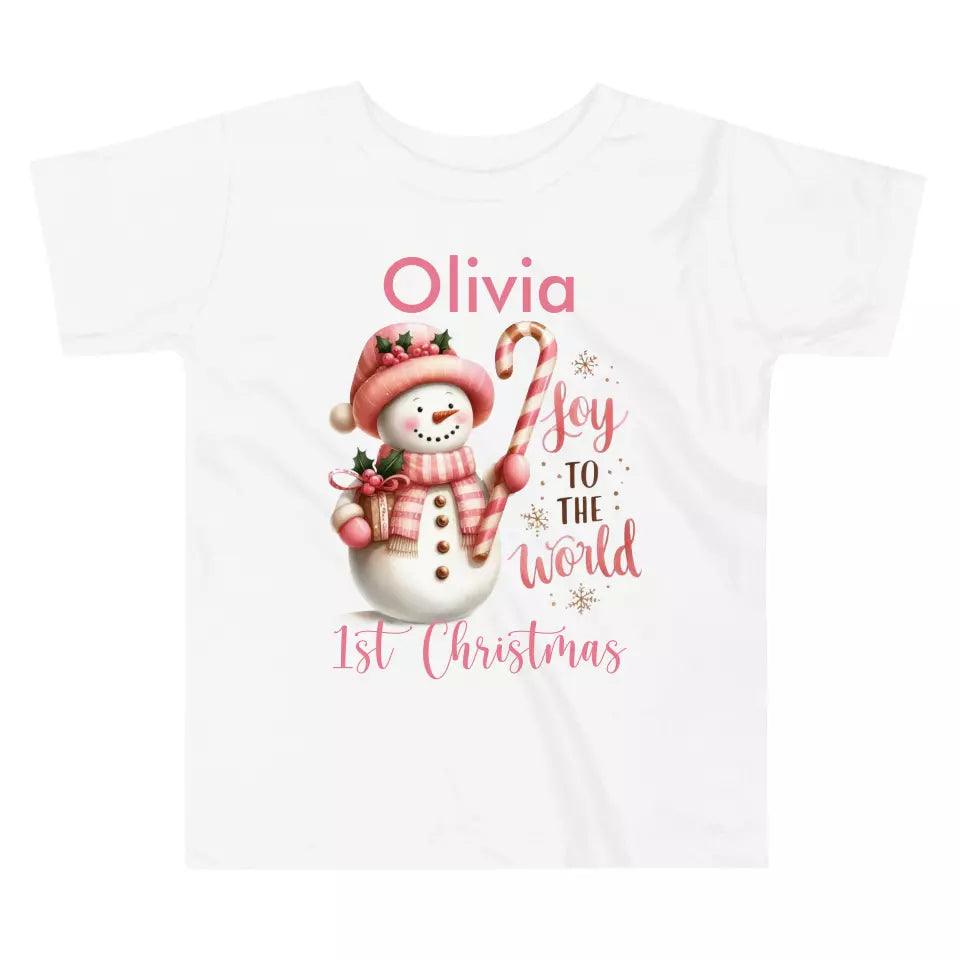 Custom Pink Christmas T-Shirt - ART-TSH041 - ARTFULANE