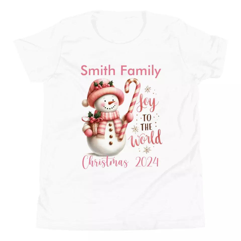 Custom Pink Christmas T-Shirt - ART-TSH041 - ARTFULANE