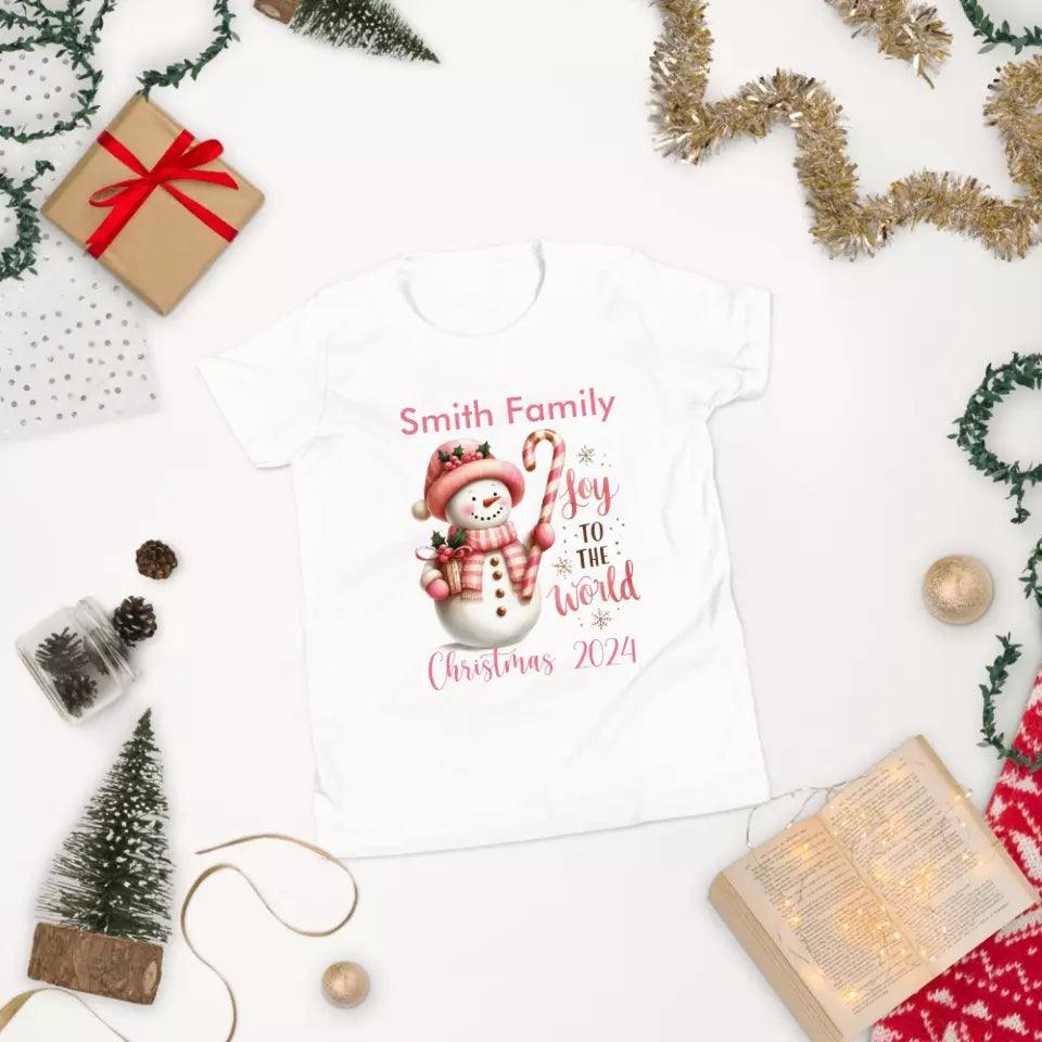 Custom Pink Christmas T-Shirt - ART-TSH041 - ARTFULANE