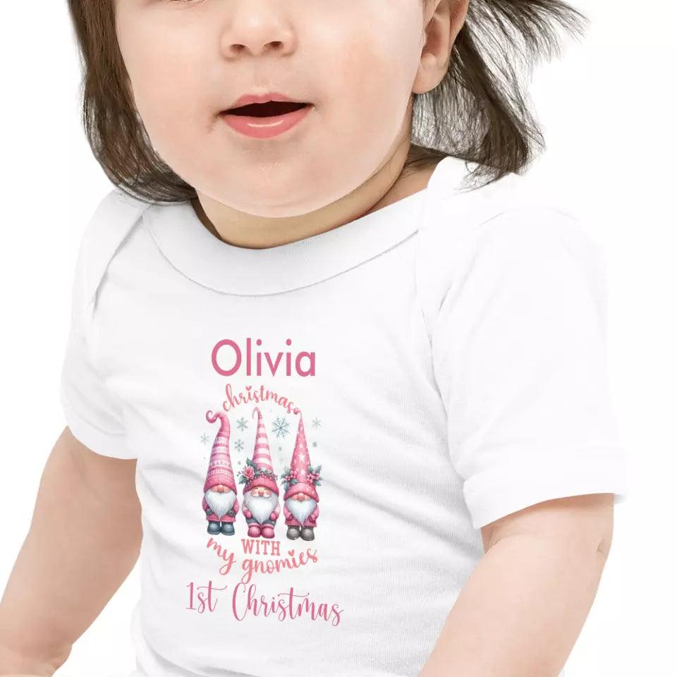 Custom Pink Christmas T-Shirt - ART-TSH042 - ARTFULANE