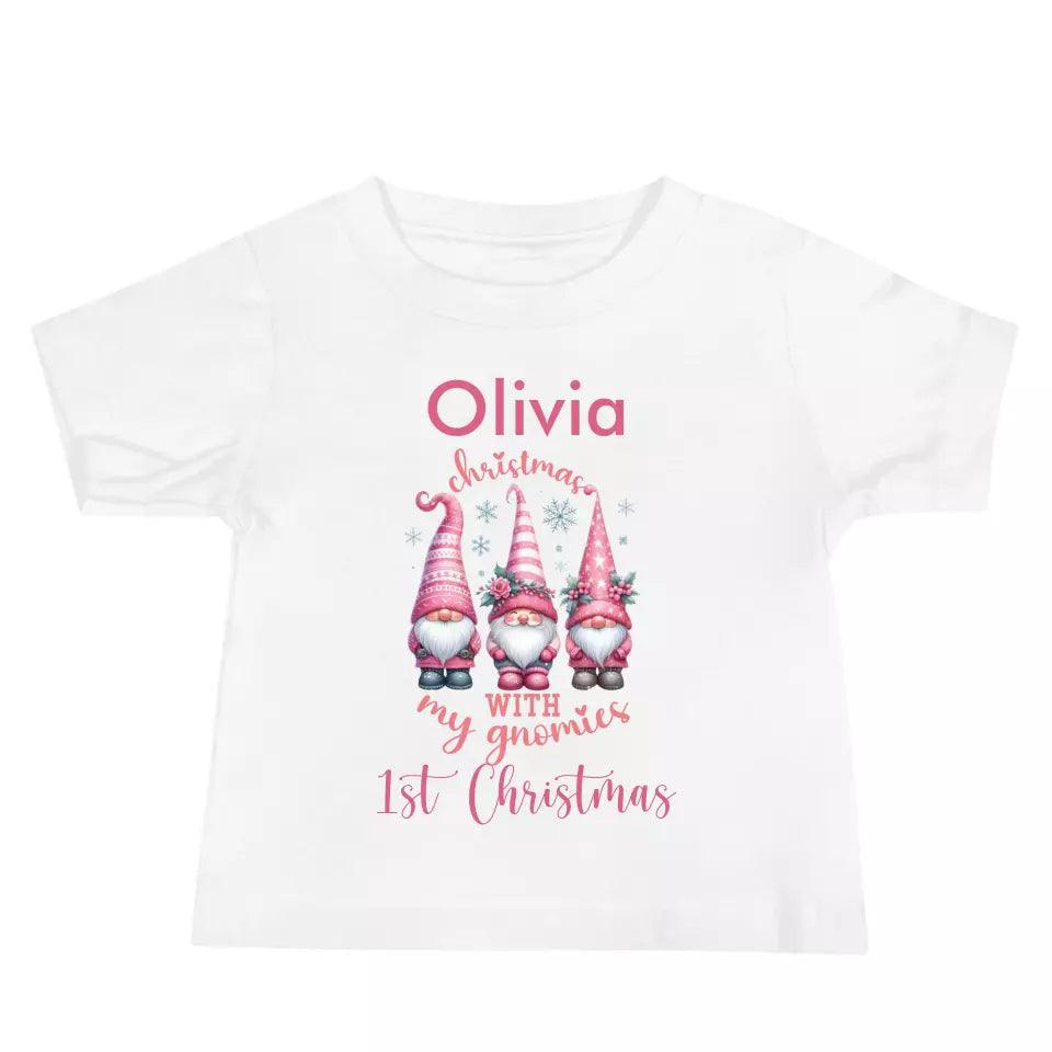 Custom Pink Christmas T-Shirt - ART-TSH042 - ARTFULANE