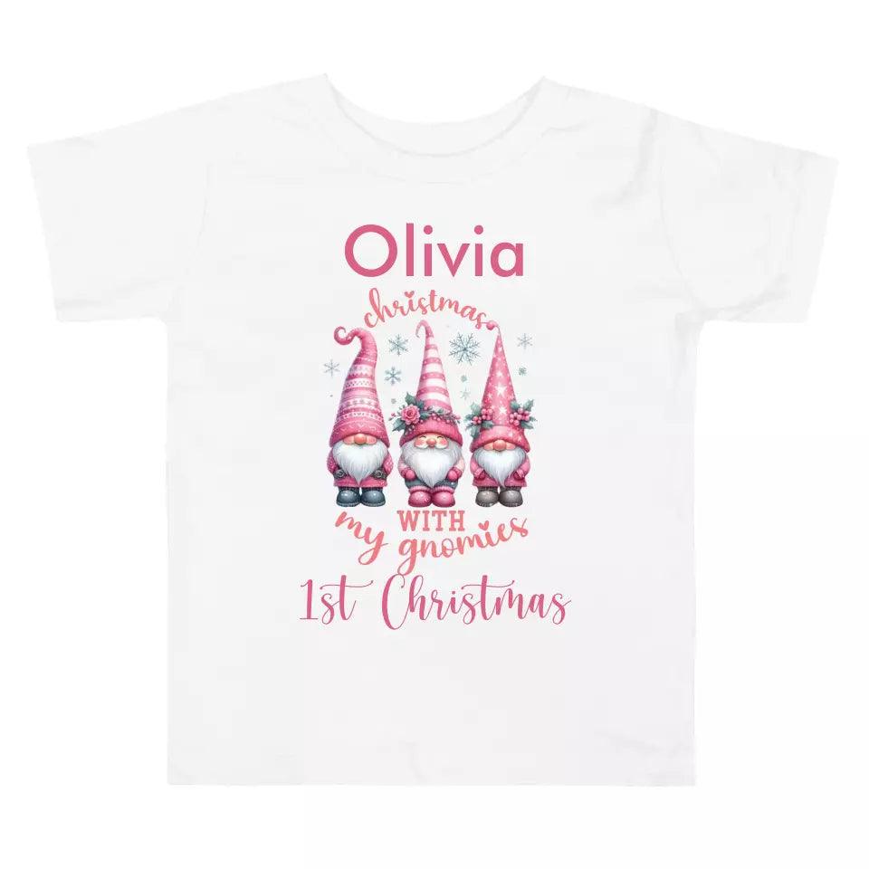 Custom Pink Christmas T-Shirt - ART-TSH042 - ARTFULANE