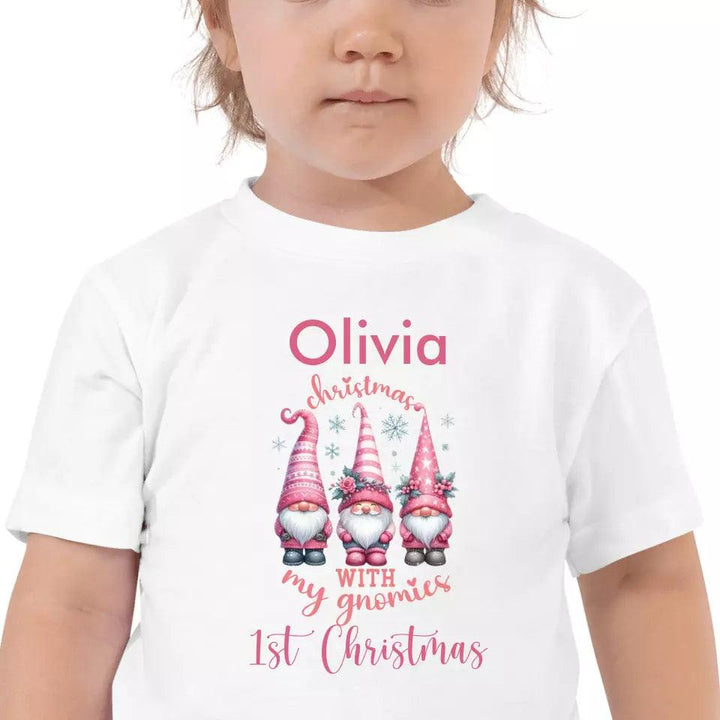 Custom Pink Christmas T-Shirt - ART-TSH042 - ARTFULANE