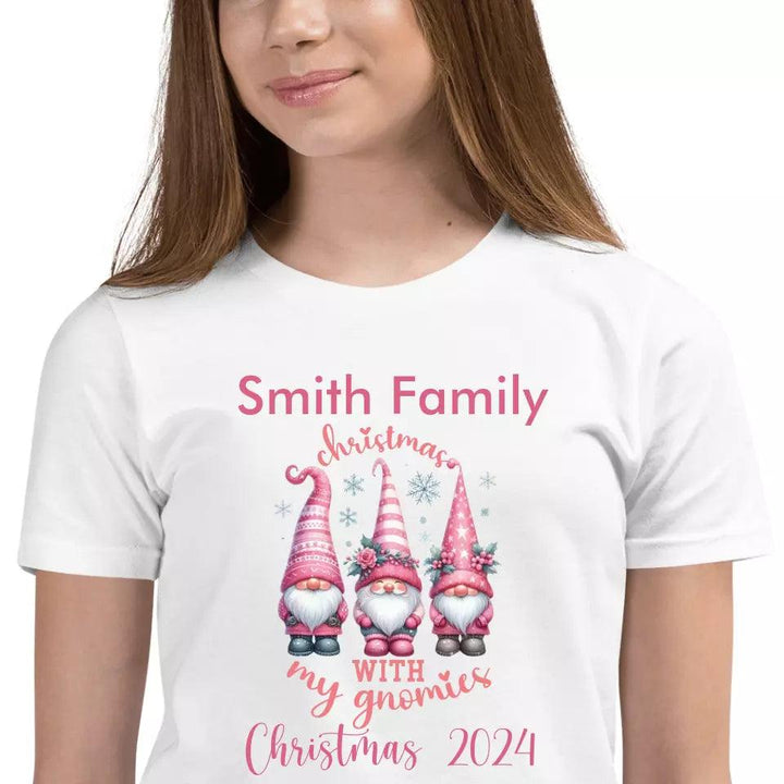 Custom Pink Christmas T-Shirt - ART-TSH042 - ARTFULANE