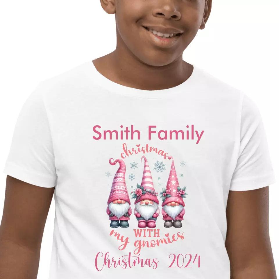 Custom Pink Christmas T-Shirt - ART-TSH042 - ARTFULANE