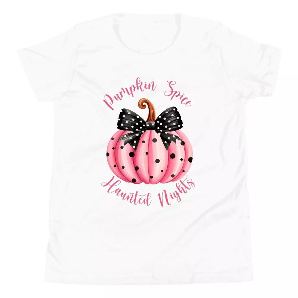 Custom Pink Halloween Coquette Bow T-Shirt - ART-TSH043 - ARTFULANE