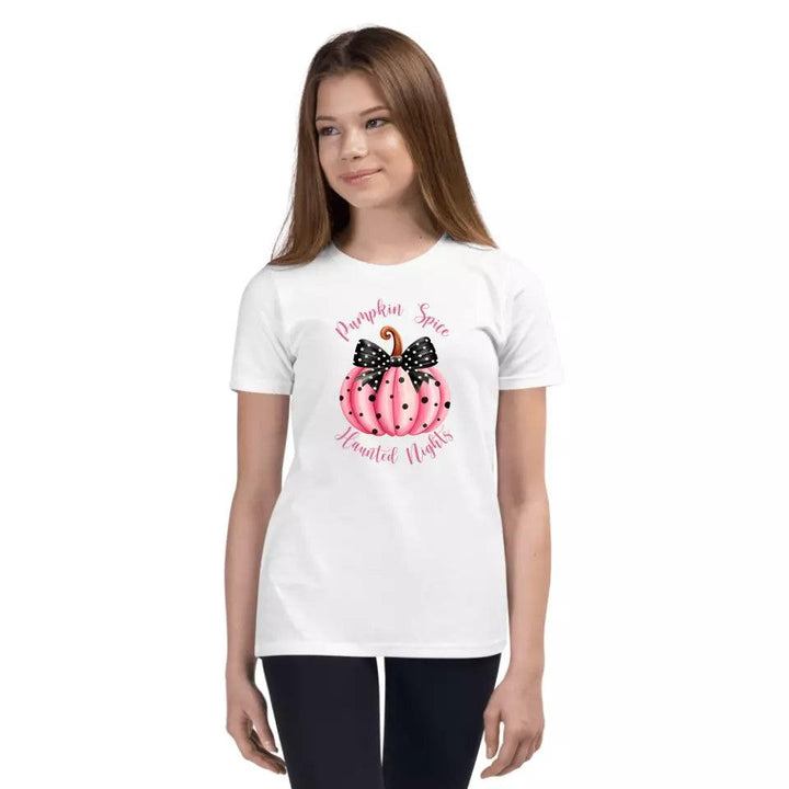 Custom Pink Halloween Coquette Bow T-Shirt - ART-TSH043 - ARTFULANE