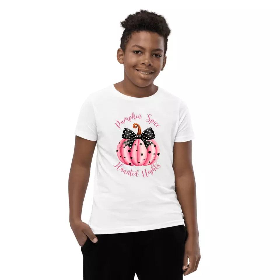 Custom Pink Halloween Coquette Bow T-Shirt - ART-TSH043 - ARTFULANE