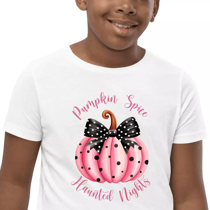 Custom Pink Halloween Coquette Bow T-Shirt - ART-TSH043 - ARTFULANE