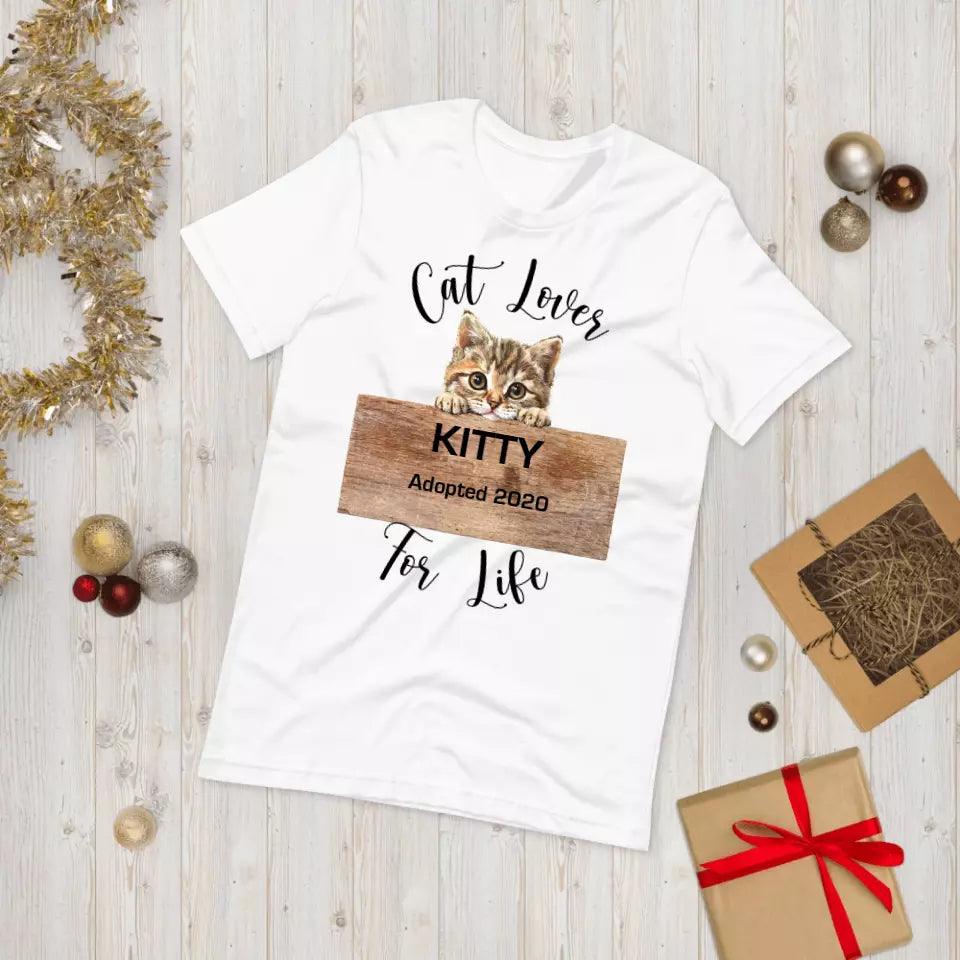 Custom Adorable Realistic Cat Peeking T-Shirt - ART-TSH044 - ARTFULANE