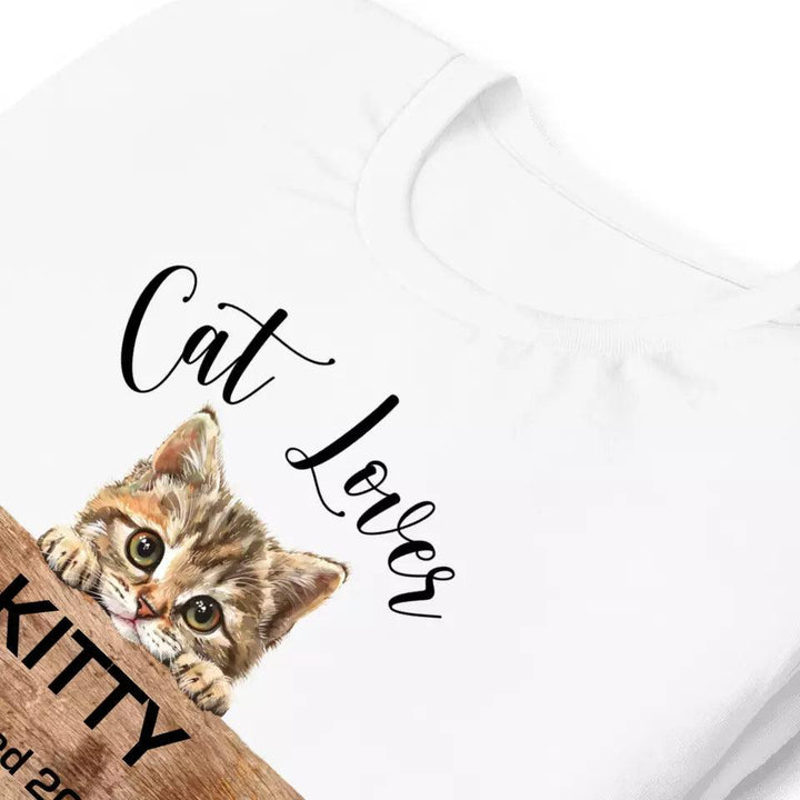 Custom Adorable Realistic Cat Peeking T-Shirt - ART-TSH044 - ARTFULANE