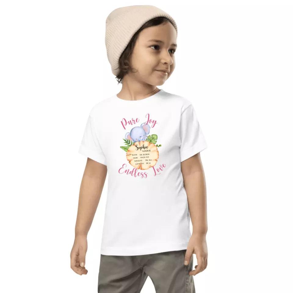 Custom Cute Elephant Safari Baby Announcement T-Shirt - ART-TSH048 - ARTFULANE