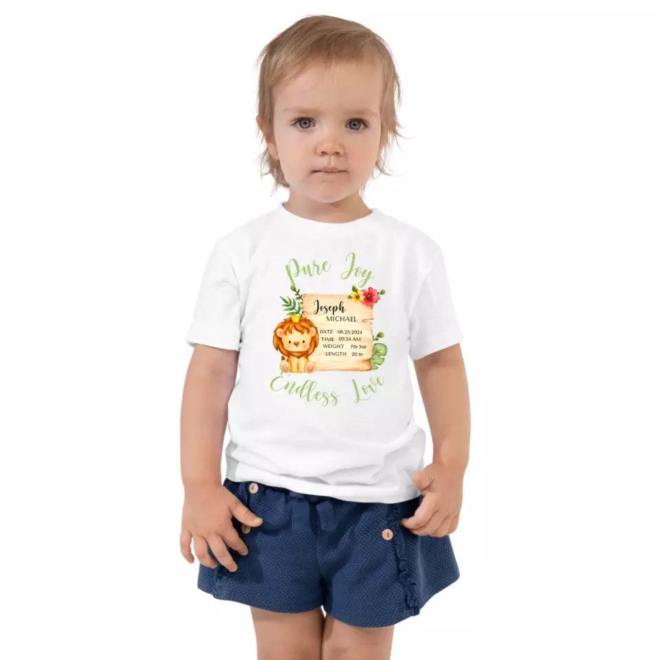 Custom Cute Lion Safari Baby Announcement T-Shirt - ART-TSH049 - ARTFULANE