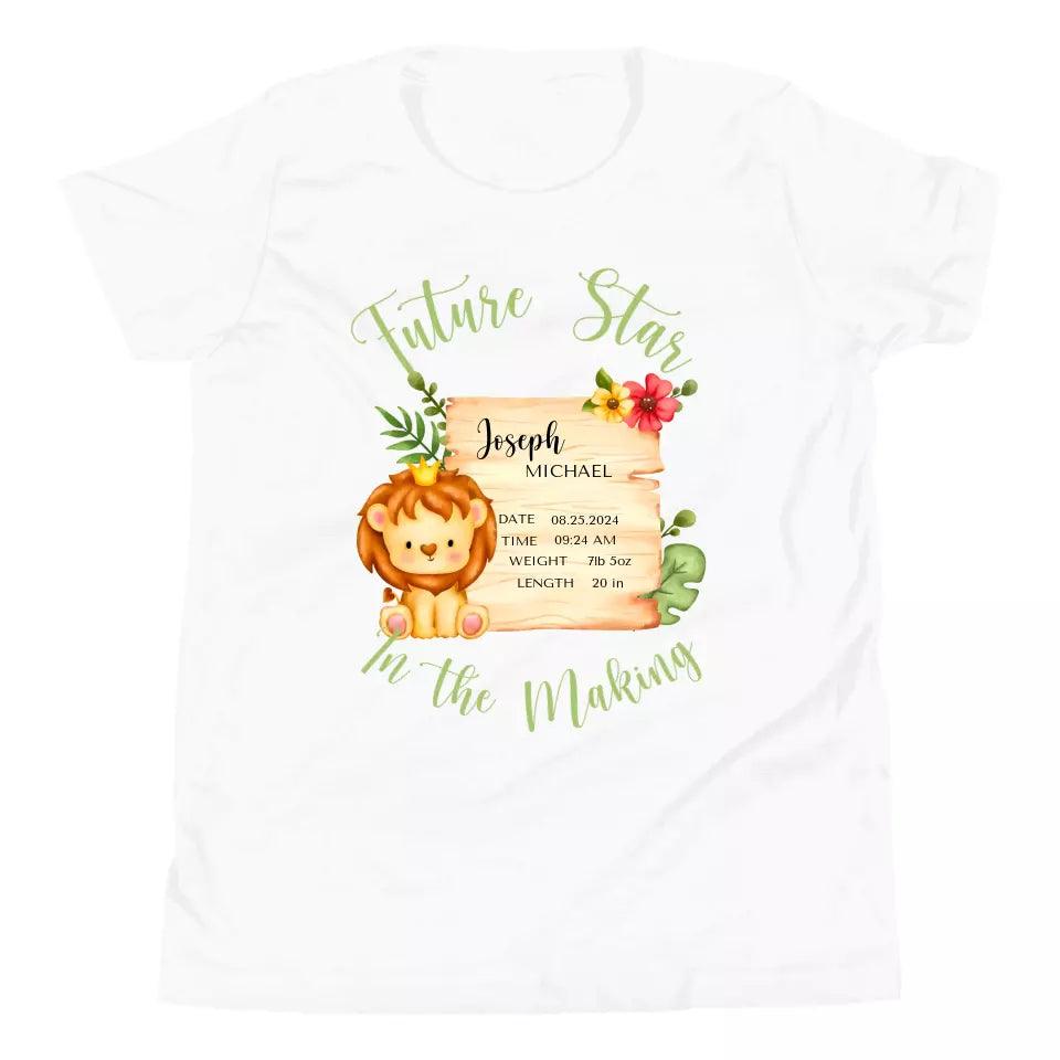 Custom Cute Lion Safari Baby Announcement T-Shirt - ART-TSH049 - ARTFULANE