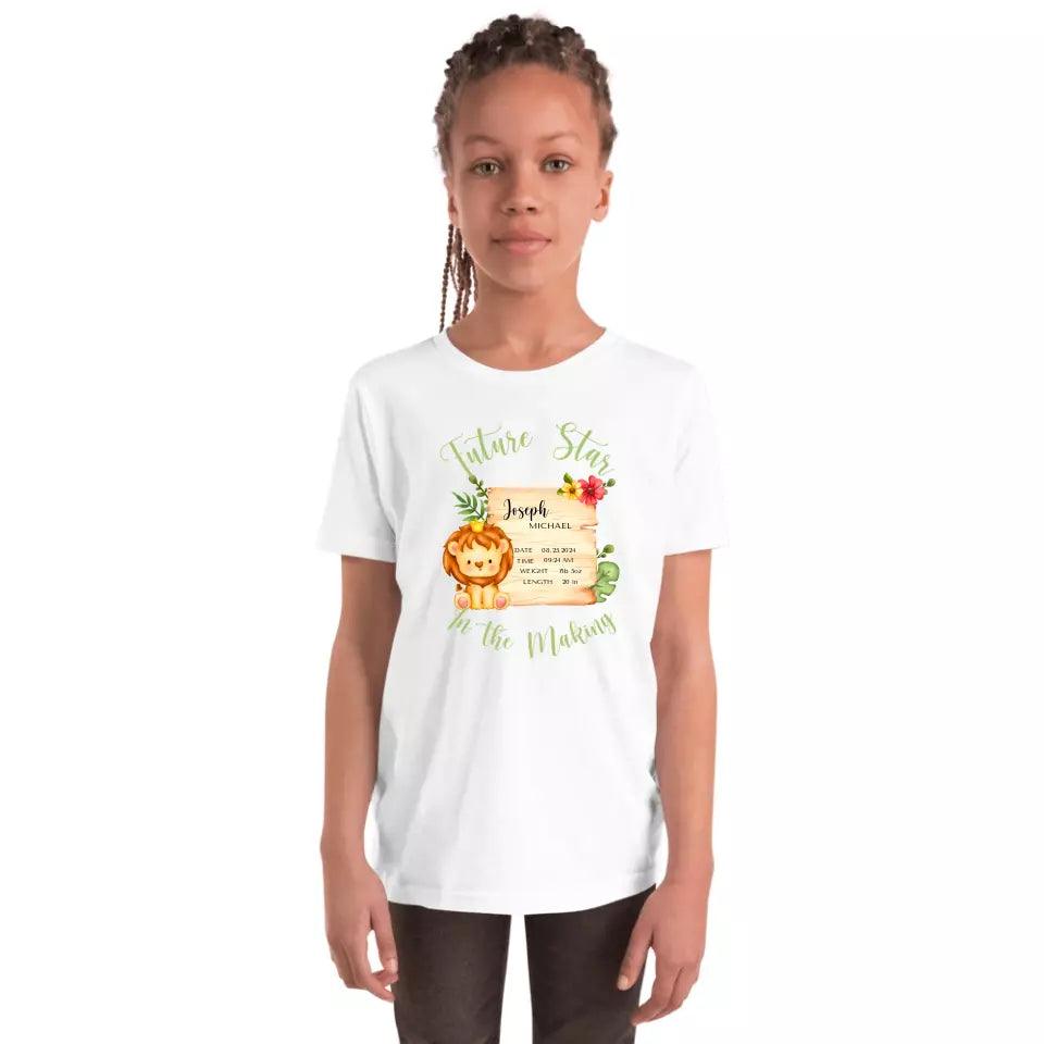 Custom Cute Lion Safari Baby Announcement T-Shirt - ART-TSH049 - ARTFULANE