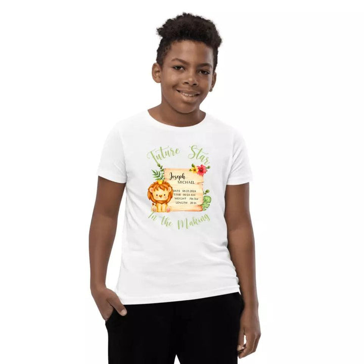 Custom Cute Lion Safari Baby Announcement T-Shirt - ART-TSH049 - ARTFULANE