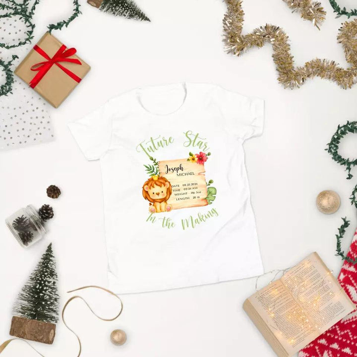 Custom Cute Lion Safari Baby Announcement T-Shirt - ART-TSH049 - ARTFULANE