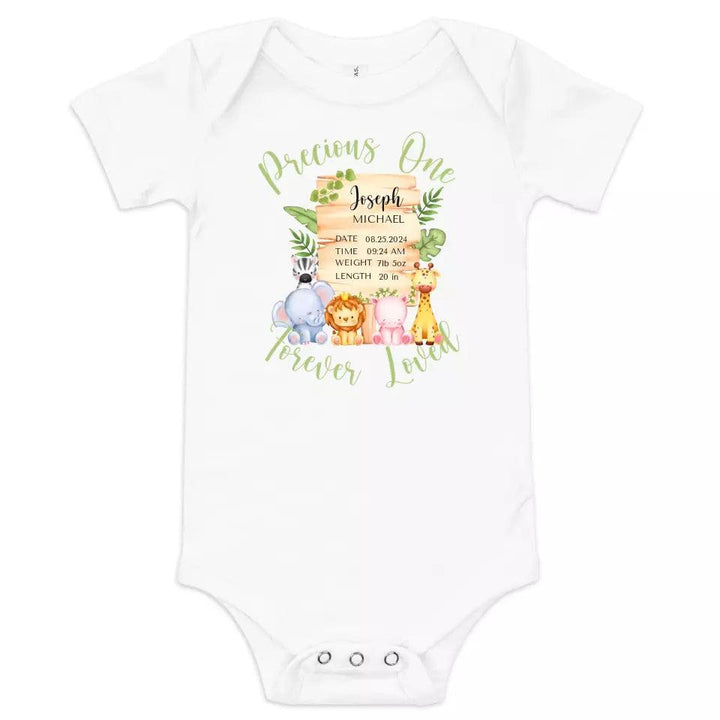 Custom Cute Safari Animals Baby Announcement T-Shirt - ART-TSH051 - ARTFULANE